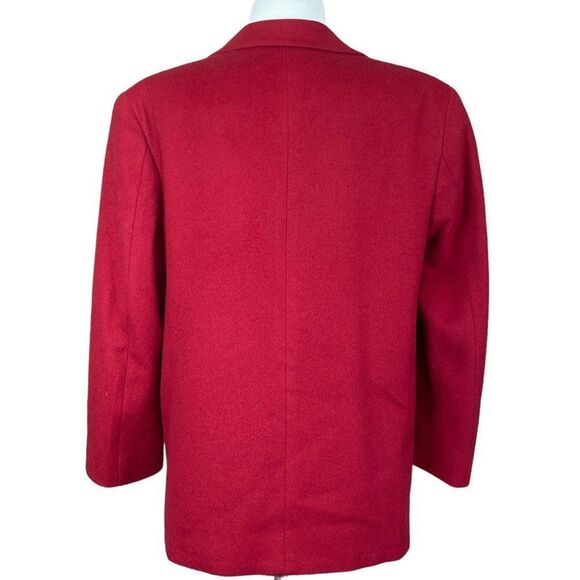 L.L. Bean Wool Cashmere Blazer 6 Petite Red - Picture 2 of 7